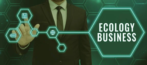 Conceptuele Weergave Ecologie Business Business Overzicht Zich Trainen Voor Bereiden — Stockfoto