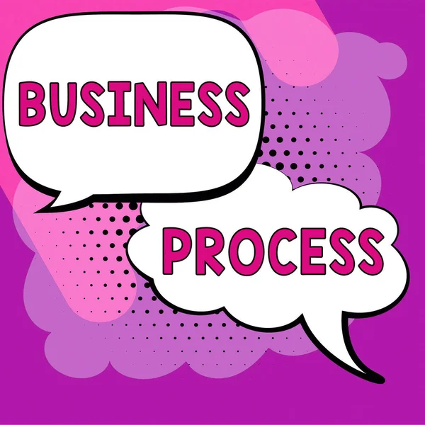 Sign Displaying Business Process Word Discussion Small Group Which Result — Stock Photo, Image