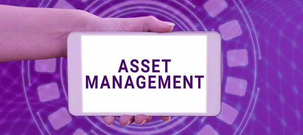 Inspiracja Pokazując Znak Asset Management Pomysł Biznes Aby Przynieść Więcej — Zdjęcie stockowe