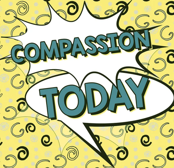 Pisanie Wyświetlania Tekstu Współczucie Biznes Podejście Empatia Troska Ból Lub — Zdjęcie stockowe