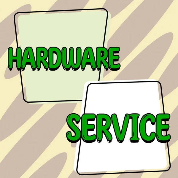 Tekst Bijschrift Presenteren Hardware Service Conceptuele Foto Vergoeden Verzekerde Voor — Stockfoto