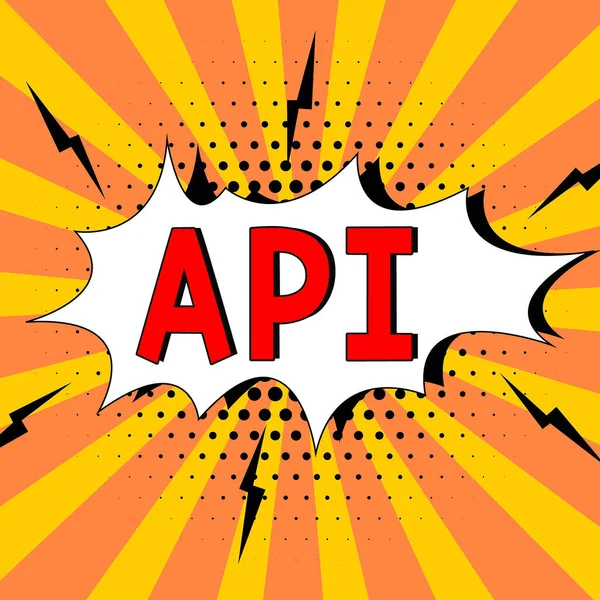 Api Business Idea Set Routine Protocol Tool Building Software Applications — 스톡 사진