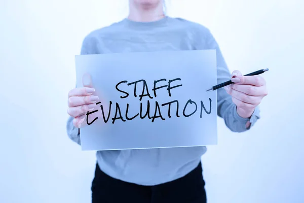 Inspiration Showing Sign Staff Evaluation Conceptual Photo Clarifies Direction Organisation — Stock Photo, Image