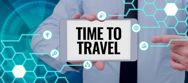 Konzeptionelle Anzeige Time Travel Word Aufgeschrieben Etwas Aufzuzeichnen Oder Eine — Stockfoto
