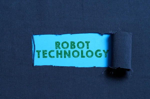 Robot Technology 텍스트 전문가들 57220 창출하기 사용하는 — 스톡 사진