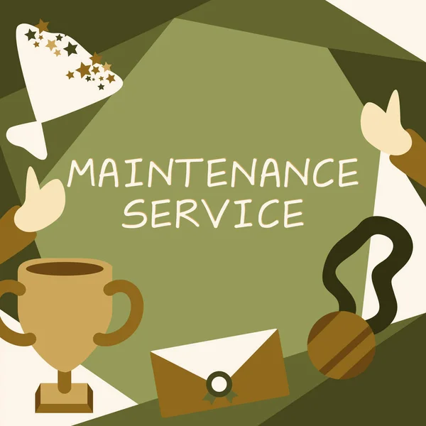Sign Display Maintenance Service Business Idea Dokument Handlowy Który Wyszczególnia — Zdjęcie stockowe