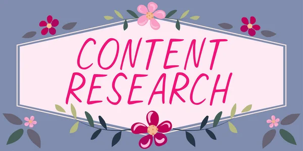 Conceptual Display Content Research Word Entrega Contenido Bajo Demanda Consumidor — Foto de Stock