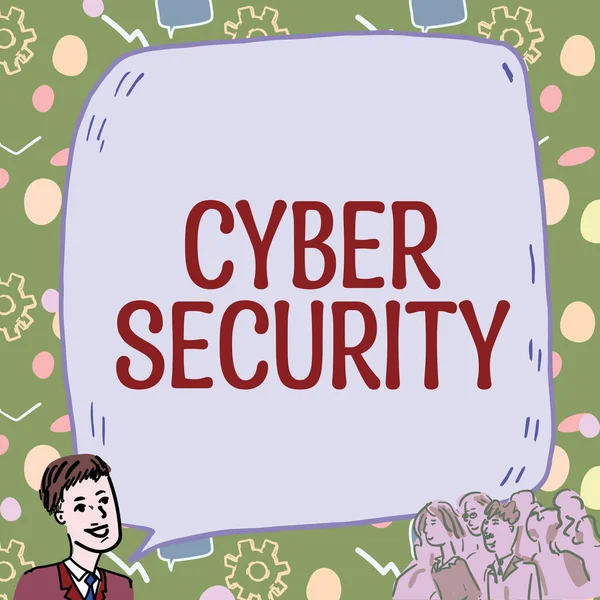 Cyber Security Word Written Contingency Planning Forecast Disaster Accident Businessman — 스톡 사진