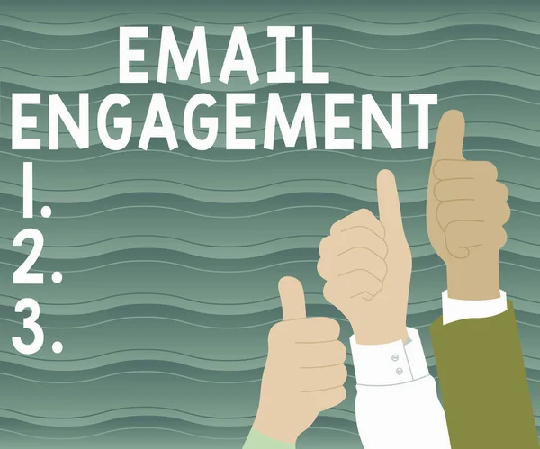 Text Der Inspiration Zeigt Mail Engagement Business Ansatz Mail Verschickt — Stockfoto