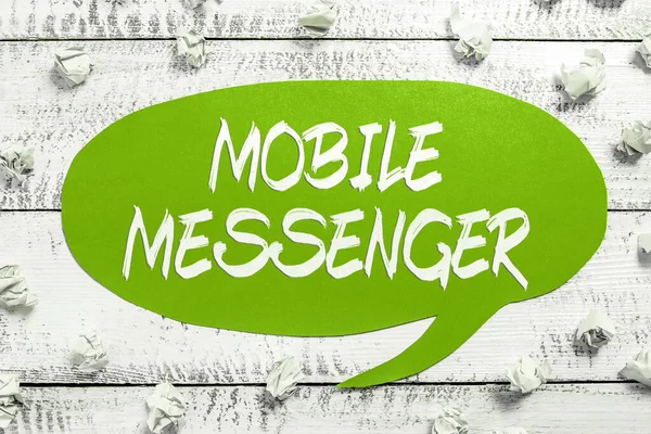 Концептуальный Заголовок Mobile Messenger Концептуальные Фото Билеты Приходят Виде Текстового — стоковое фото