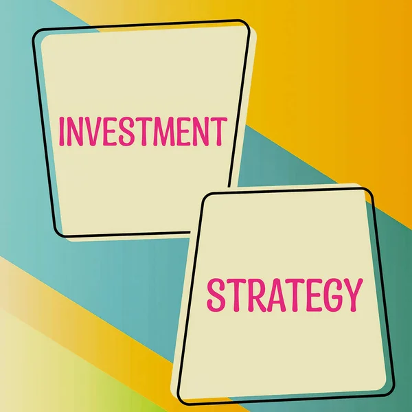 Schreiben Von Textanzeigen Investitionsstrategie Geschäft Schaufenster Vereinigen Und Kräfte Bündeln — Stockfoto