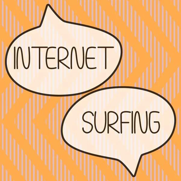 Testo Didascalia Che Presenta Internet Surf Internet Concetto Account Formale — Foto Stock