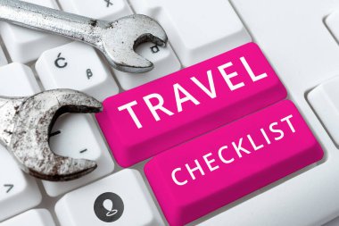 El yazısı tabelası Seyahat Kontrol Listesi, İş yaklaşımı, Konuşma Baloncukları ile Bazı Çizimlerin Çizimi olarak Çizimi 'nin diğer bölümlerini öğretme ya da yönetme eylemi