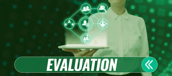 Text Sign Showing Evaluation Internet Concept Standard Performance Simply Being — Stock Photo, Image