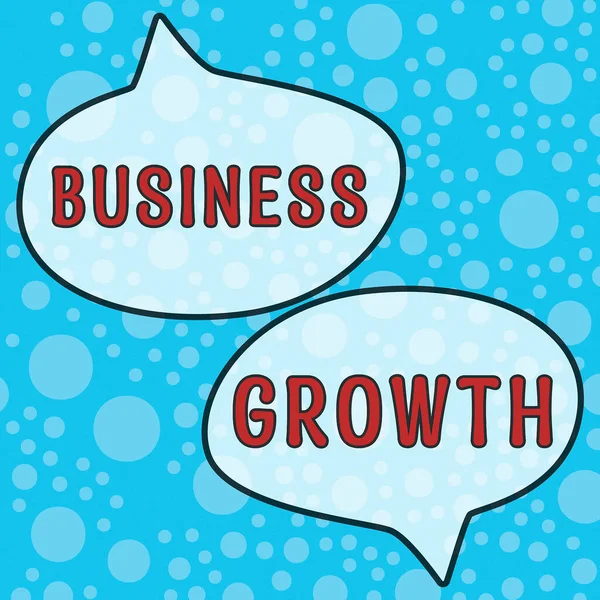 Sinal Que Mostra Crescimento Negócio Conceito Negócio Quantidade Receita Obtida — Fotografia de Stock