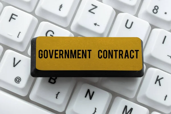 Conceptual Display Government Contract Business Concept Introduce New Ideas Workflows — Stock Photo, Image