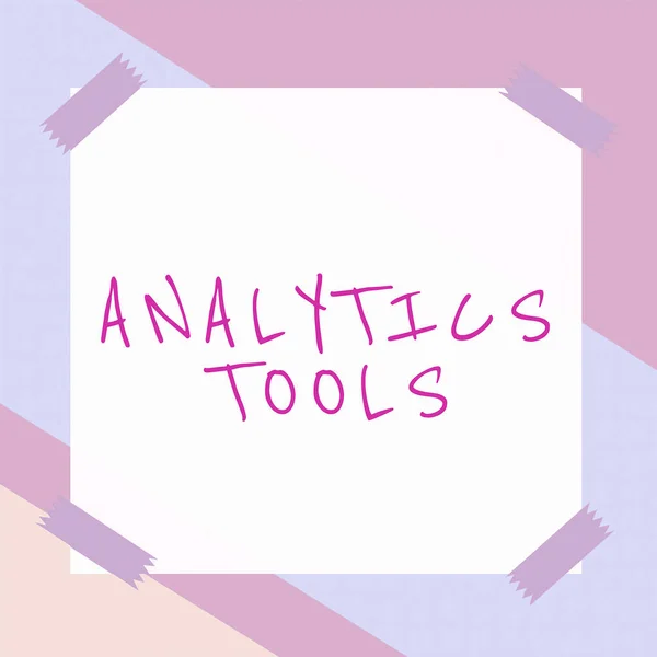Konceptuální Titulek Analytics Tools Word Pro Vývojáře Dostávají Zaplaceno Zobrazování — Stock fotografie