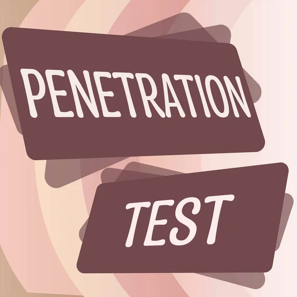 Konzeptionelle Anzeige Penetration Test Geschäftskonzept Geld Das Eine Person Auf — Stockfoto