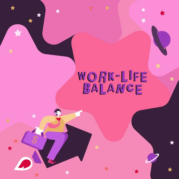Szöveges Megjelenítés Work Life Balance Üzleti Ötlet Baleset Vagy Sérülés — Stock Fotó
