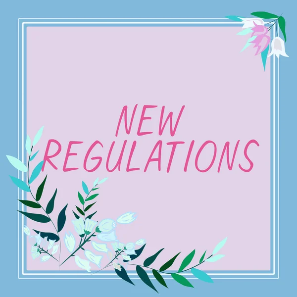 Conceptual Caption New Regulations Internet Concept Latest Established Laws Enforced — Stock Photo, Image
