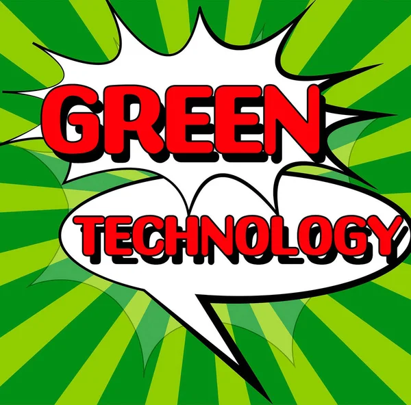 Pisanie Wyświetlania Tekstu Green Technology Internet Concept Zidentyfikować Obecność Lub — Zdjęcie stockowe