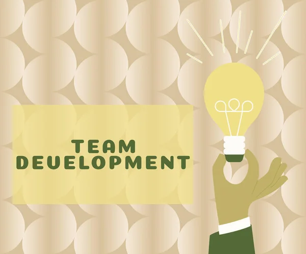 Conceptual Caption Team Development Business Approach Expressing Recoverable External Form — Zdjęcie stockowe