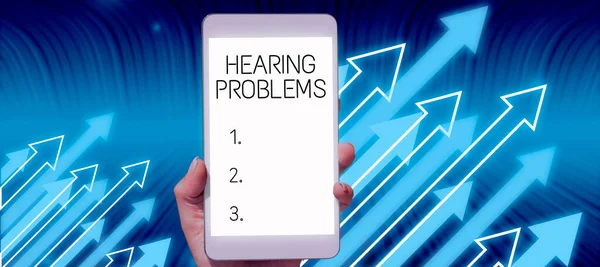 Sign Displaying Hearing Problems Business Concept Addition Change Makes Something — Stock Photo, Image