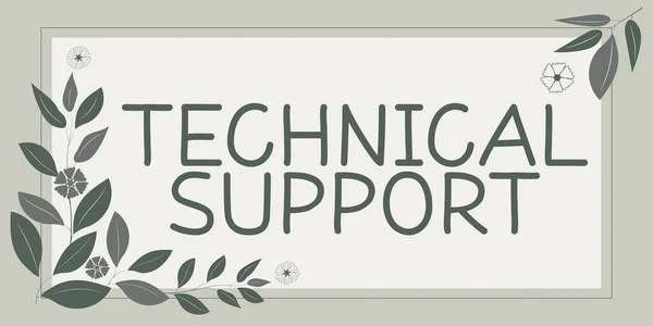 Text Sign Showing Technical Support Word Service Provided Hardware Software — Stock Photo, Image