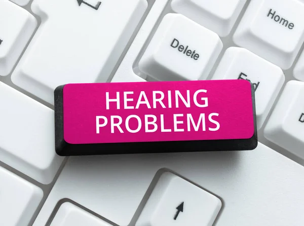 Conceptual Caption Hearing Problems Business Overview Addition Change Makes Something — Stock Photo, Image