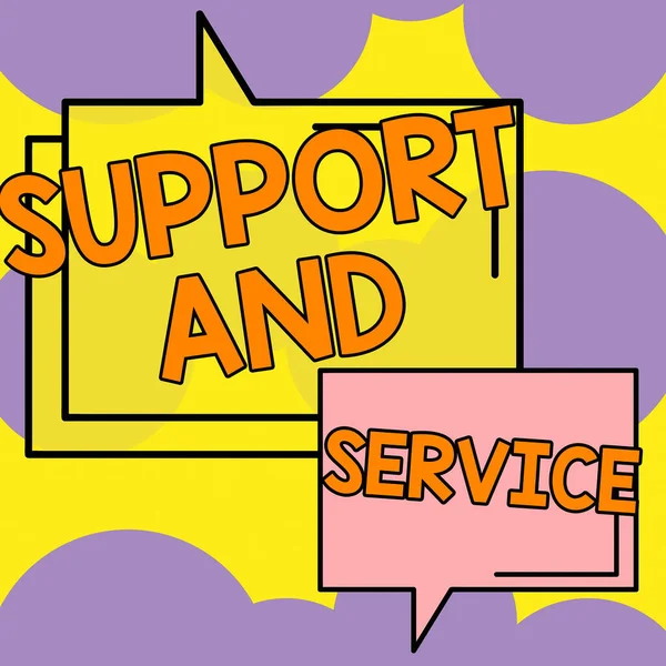 Tekst Der Viser Inspiration Support Service Business Oversigt Teknisk Assistance - Stock-foto