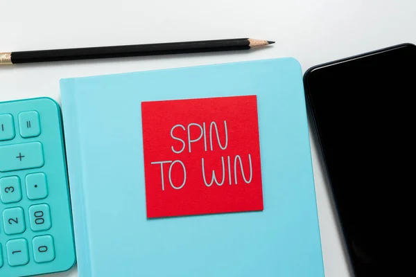 Inspiration Showing Sign Spin Win Business Showcase Take Moment Myself — Stock Photo, Image