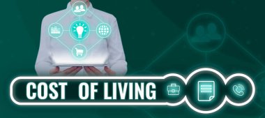 Yaşamın Maliyeti kavramsal başlık, İş Genel Bakış Yazılımı Kadın Tableti ile ilgili bilgi toplamak için kullanılan Çoklu S ve Yaratıcı Fikirler.