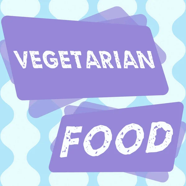 Inspiratie Toont Teken Vegetarisch Eten Business Idee Verwijst Naar Keuken — Stockfoto