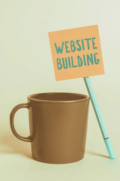 Sign displaying Website Building, Conceptual photo site is constructed according to the clients needs