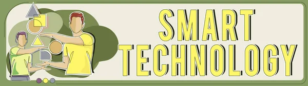 Текстовый Знак Показывающий Smart Technology Бизнес Концепция Используемая Защиты Предотвращения — стоковое фото