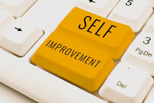 Psaní Zobrazování Textu Self Improvement Business Approach Process Making Yourself — Stock fotografie