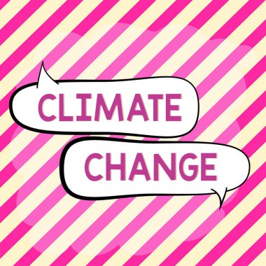 İlham verici iklim değişikliği, iş yaklaşımını gösteren metin küresel ortalama sıcaklık dönüşümünde artış