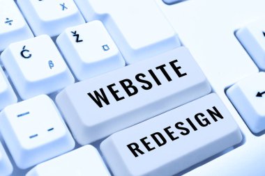 Kavramsal başlık Web Sitesi Yeniden Tasarımı, Kavramsal Fotoğraf Geliştirme veya Web siteniz Görünüm ve Hissetme