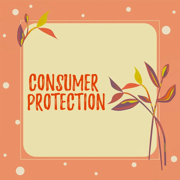 Konceptuell Visning Konsumentskydd Affärsidé Rättvis Handel Lagar För Att Säkerställa — Stockfoto