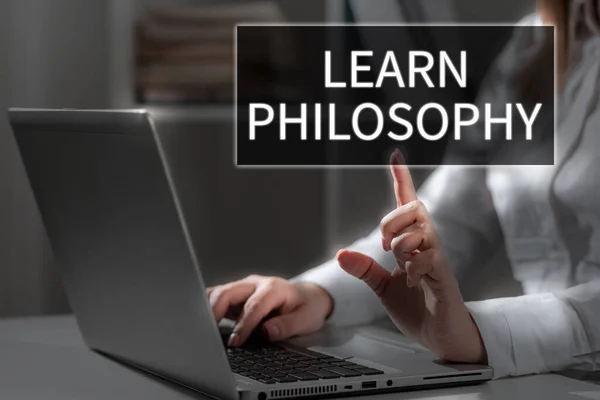 Conceptual Caption Learn Philosophy Conceptual Photo Learn Develop Sound Methods — Stock Photo, Image