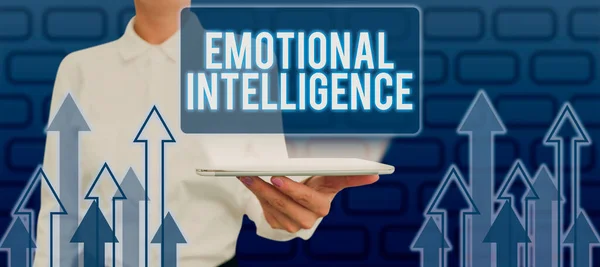 Zeichen Für Emotionale Intelligenz Wort Für Die Fähigkeit Sich Bewusst — Stockfoto