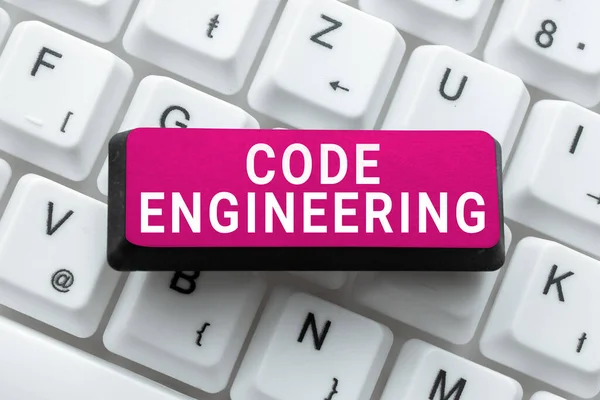 stock image Writing displaying text Code Engineering, Word Written on application of engineering to the development of software