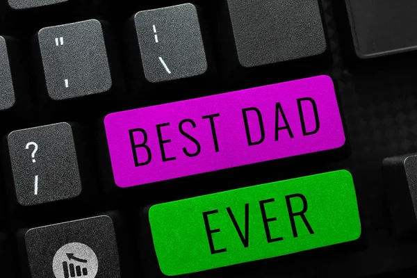 Podpis Koncepcyjny Najlepszy Tata Kiedykolwiek Słowo Uznania Dla Twojego Ojca — Zdjęcie stockowe