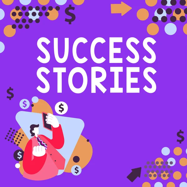 Handwriting Text Success Stories Concept Meaning Chronicle Displaying Great Success — Stock Photo, Image