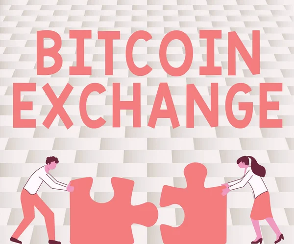 Inspiration Zeigt Zeichen Bitcoin Exchange Konzeptfoto Digitaler Marktplatz Auf Dem — Stockfoto