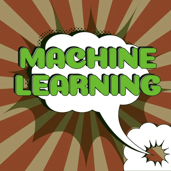 Visualización Conceptual Machine Learning Business Muestra Concepto Que Una Computadora — Foto de Stock
