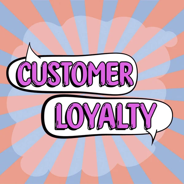 Текст Підпису Представляє Лояльність Клієнтів Покупці Вітрин Дотримуються Позитивного Досвіду — стокове фото
