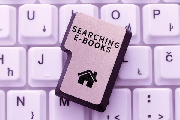 Writing Displaying Text Searching Books Conceptual Photo Looking Electronic Form — Stock Photo, Image