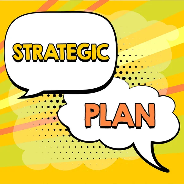 Strategischer Plan Konzept Ein Systematischer Prozess Der Vorstellung Einer Gewünschten — Stockfoto