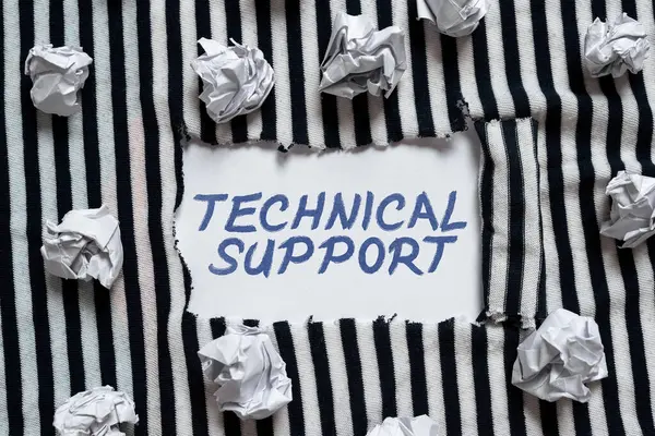 Handwriting Text Technical Support Word Service Provided Hardware Software Company — Stock Photo, Image